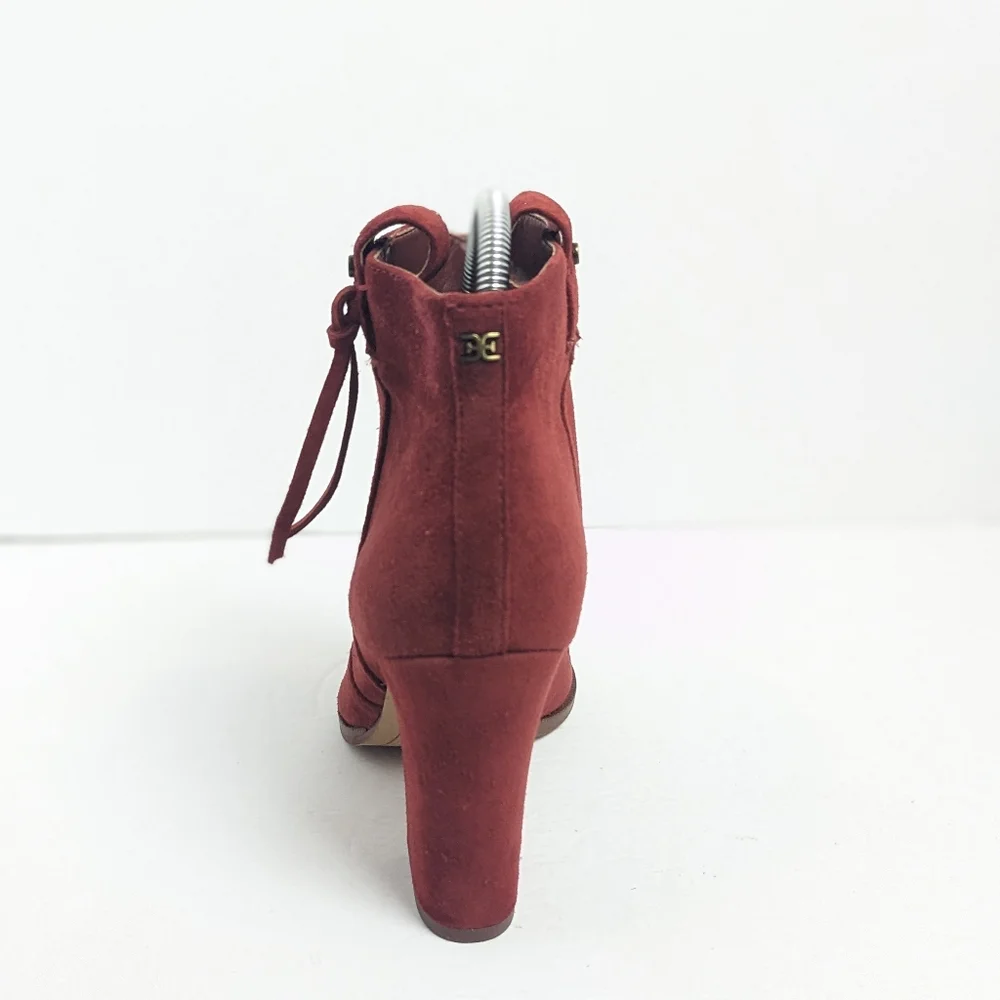 Sam Edelman red suede ankle boots - Picture 11 of 16